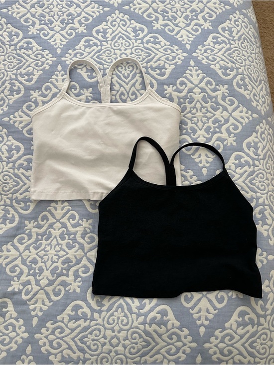 Beyond Yoga Tops - Beyond Yoga White and Black Workout Tops